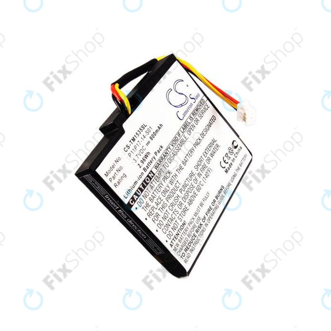 Battery for TomTom, 800mAh, Li-Ion, 3.7V, P11P17-14-S01, HQ
