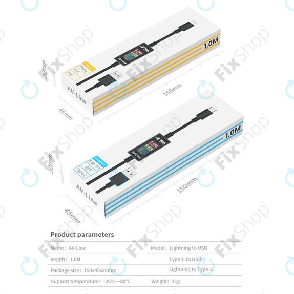 AV-Line - Smart Detection Charging Cable (USB-C - USB-C)