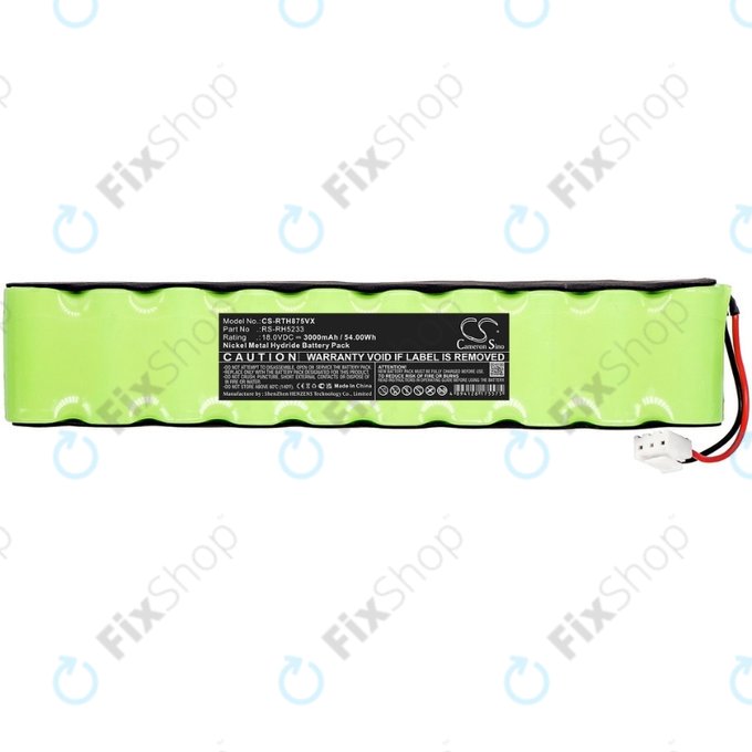 Rowenta Air Force Extreme RH-series, Tefal TY-series - Battery RS-RH5233 Ni-MH 18.0V 3000mAh HQ