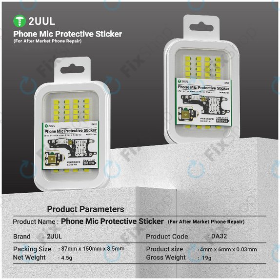 Protective Stickers, Phone Microphone, 2UUL DA32, 500pcs/Pack