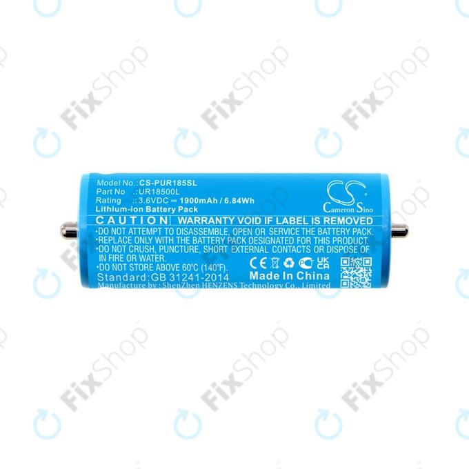 Battery for Braun Silk-épil 5, Silk-épil 7, Silk-épil 9, 1900mAh, Li-Ion, 3.6V, UR18500L, HQ