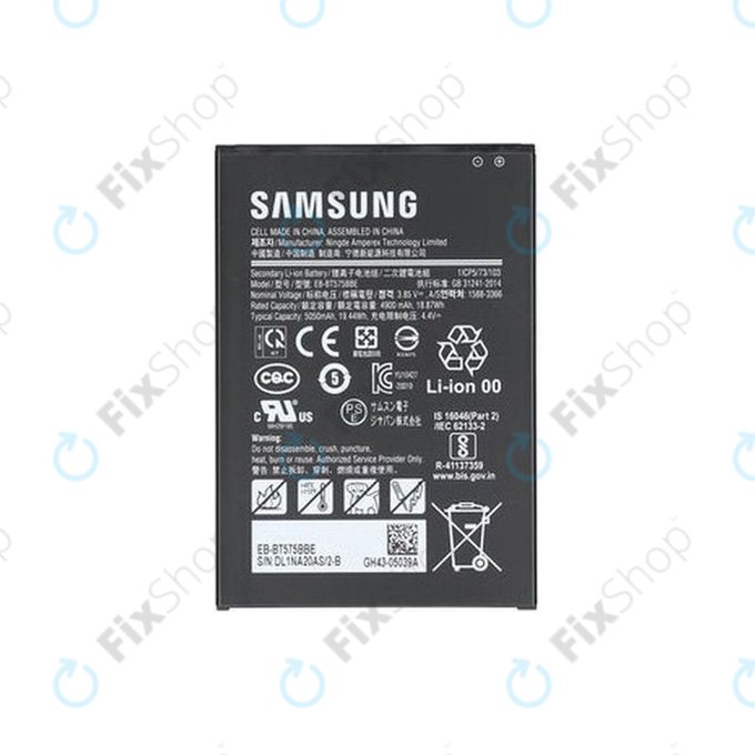 Samsung Galaxy Tab Active 3 T570, T575 - Battery 5050mAh EB-BT575BBE - GH43-05039A Genuine Service Pack