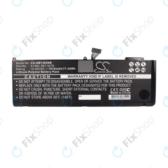 Apple MacBook Pro 15" A1286 (Early 2011 - Mid 2012) - Battery A1382 7070mAh HQ