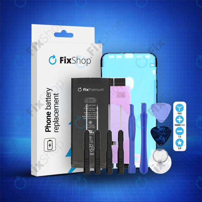 Battery for iPhone XR, 2942mAh, Adhesive, Toolkit, FixPremium