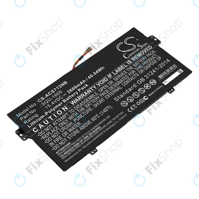 Battery for Acer SF713-51, 2600mAh, Li-Pol, 15.4V, SQU-1605, HQ