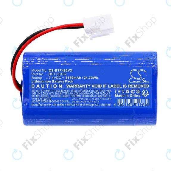 Battery for Bestway Aquatronix, Kokido Vektro Z200, 3350mAh, Li-Ion, 7.4V, BST-58482, HQ