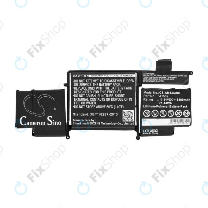 Apple MacBook Pro 13" A1502 (Late 2013 - Mid 2014) - Battery A1493 6300mAh HQ