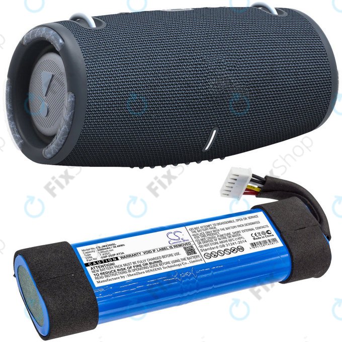 Battery for JBL Xtreme 3, 5200mAh, Li-Ion, 7.4V, GSP-2S2P-XT3A, HQ