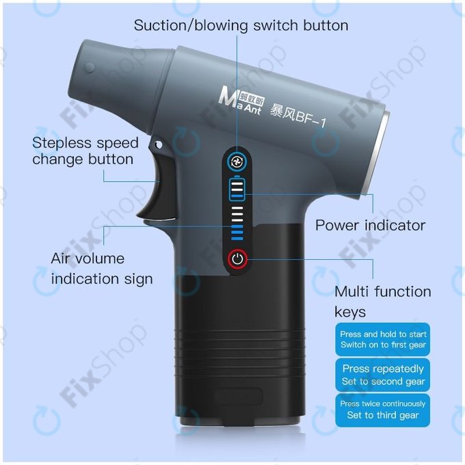 MaAnt BF-1 - Multifunctional Suction & Blowing Turbine Fan