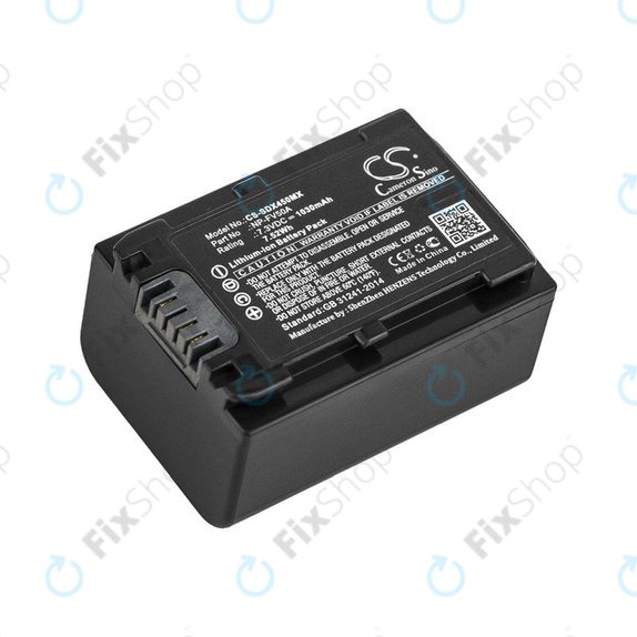 Battery for Sony FDR-AX33, 40, 45, 53, 60, 700, P33, HDR-CX450, 625, 1030mAh, Li-Ion, 7.3V, NP-FV50A, HQ