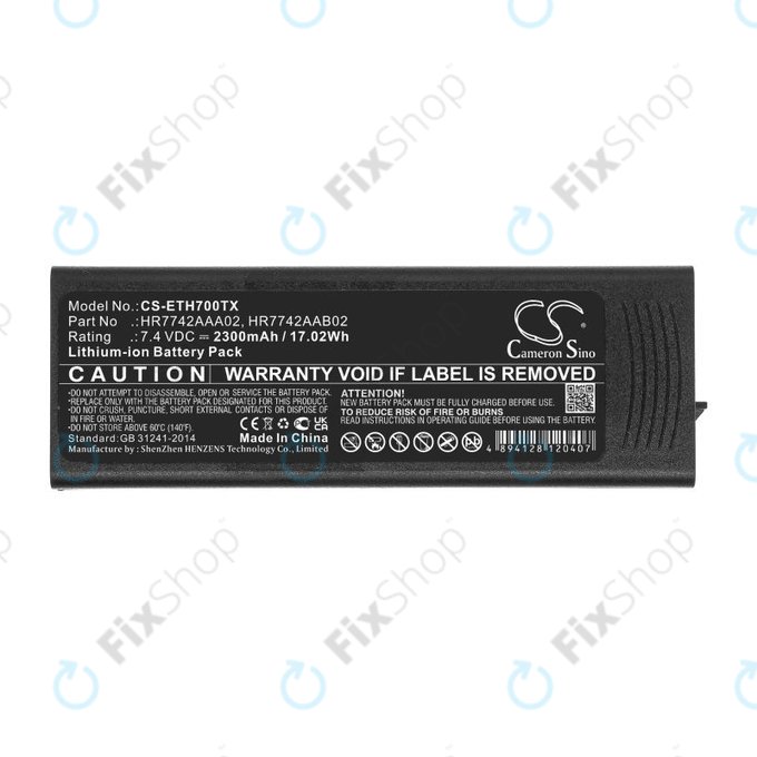 Battery for EADS P3G, TPH700, 2300mAh, Li-Ion, 7.4V, HR7742AAA02, HQ