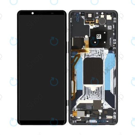 Sony Xperia 5 IV XQ-CQ54 - LCD Display + Touch Screen + Frame (Black) - A5050962A Genuine Service Pack