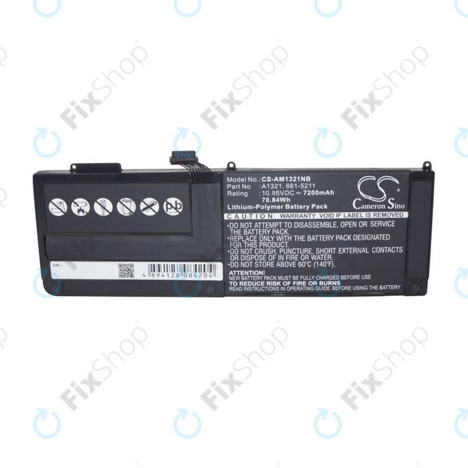 Apple MacBook Pro 15" A1286 (Mid 2009 - Mid 2010) - Battery A1321 7200mAh HQ