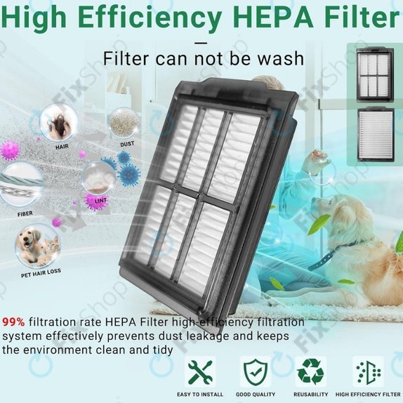 HEPA Filter, 2pcs for iRobot Roomba Plus 505, 507, 405, 4020