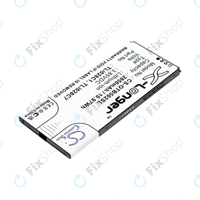 Battery for Alcatel 1b 2020, Alcatel Ot-5002a, 2850mAh, Li-Ion, 3.85V, TLI028C1, HQ