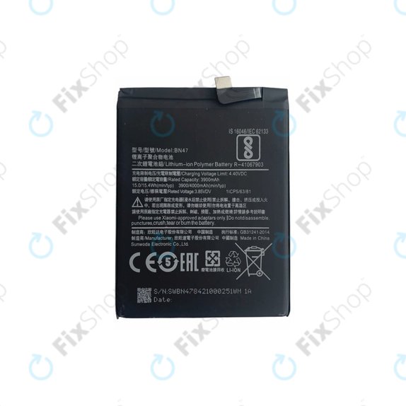 Xiaomi Mi A2 Lite (Redmi 6 Pro) - Battery BN47 4000mAh