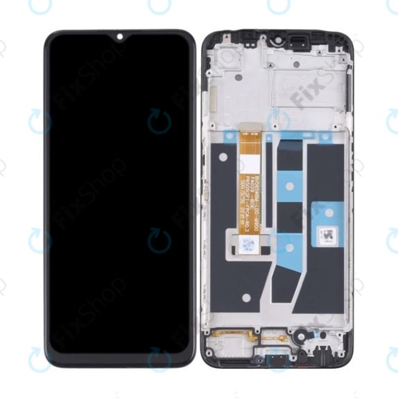 Oppo A16, A16s - LCD Display + Touch Screen + Frame (Crystal Black) TFT