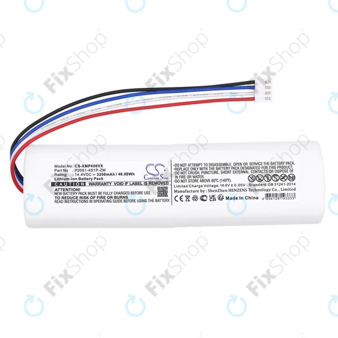 Battery for Xiaomi Mi Robot Vacuum Mop 2, Mijia Sweeping Vacuum Cleaner 2C, 3200mAh, Li-Ion, 14.4V, P2051-4S1P-ZM, HQ