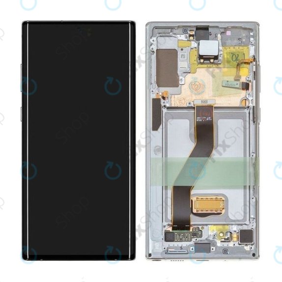 Samsung Galaxy Note 10 Plus - LCD Display + Touch Screen + Frame (Aura White) - GH82-20838B, G82-20900B Genuine Service Pack