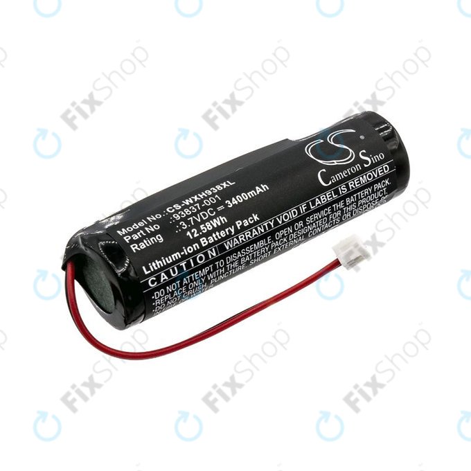 Battery for WAHL Beretto Black Stealth, Chrome, 3400mAh, Li-Ion, 3.7V, 93837-001, HQ