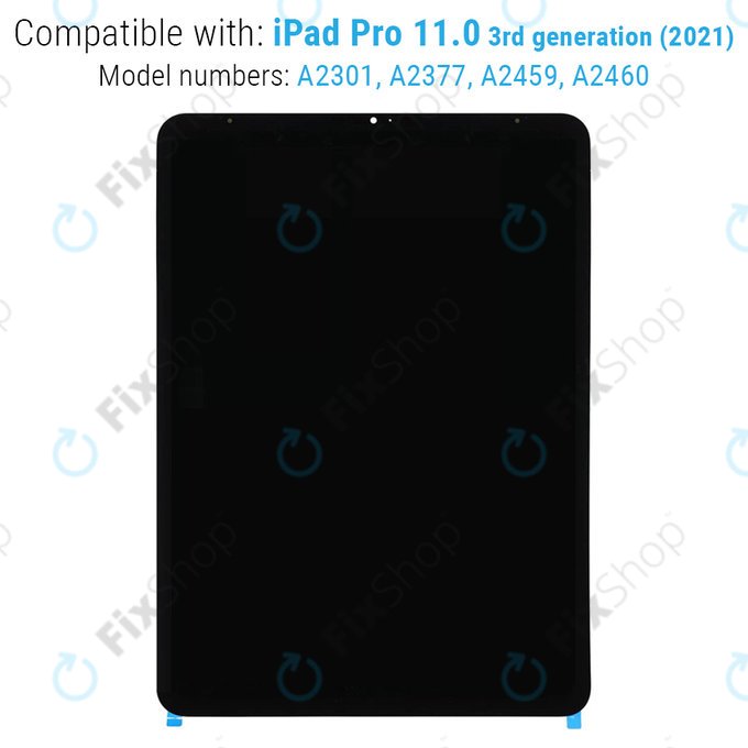 LCD Display for iPad Pro 11.0" (3rd Gen 2021, 4th Gen 2022), Touch Screen without Frame, Refurbished