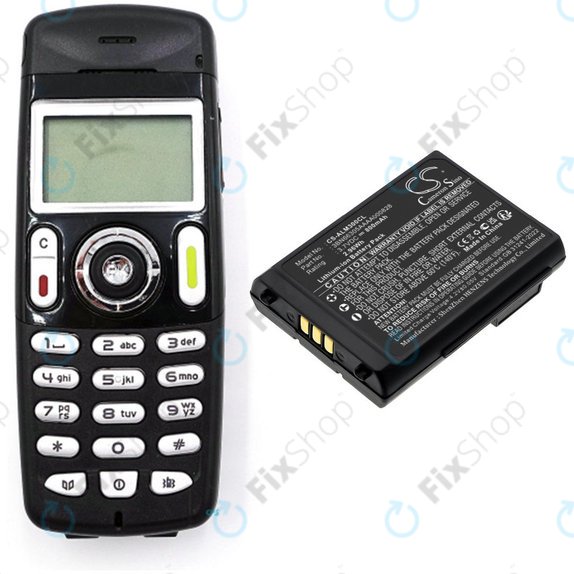 Battery for Alcatel Mobile 300, 400 Dect, Mobile Reflexes 300, 400, 800mAh, Li-Ion, 3.7V, 3BN66305AAAA000828, HQ