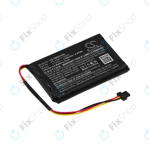 Battery for TomTom Go 510, 1100mAh, Li-Ion, 3.7V, AHA11110004, HQ