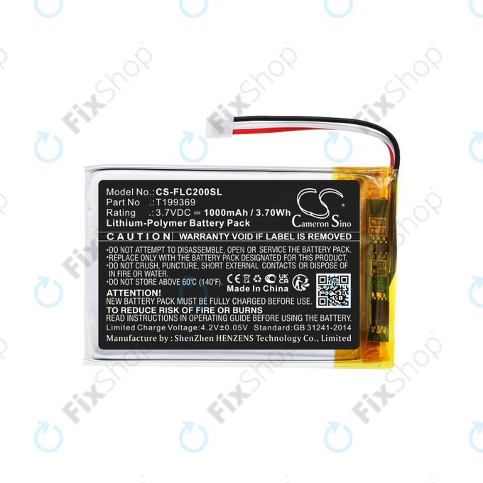 Battery for FLIR C2, C3, 1000mAh, Li-Pol, 3.7V, T199369, HQ