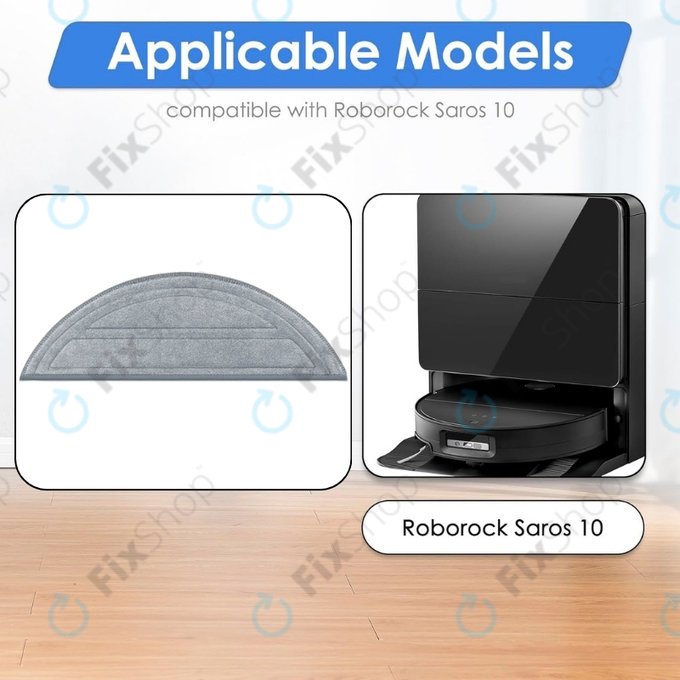 Mop Cloth, 2pcs for Xiaomi Roborock Saros 10
