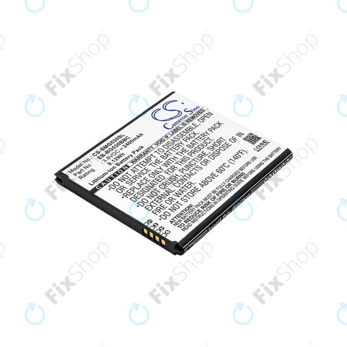 Battery for Samsung Galaxy J3, 2400mAh, Li-Ion, 3.8V, EB-BG530BBC, HQ