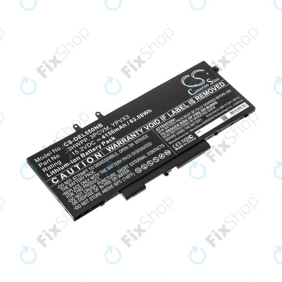 Battery for Dell Latitude 5501, Latitude 5401, Latitude 14 5410, Latitude 15 5511, 4150mAh, Li-Ion, 15.2V, 3HWPP, HQ