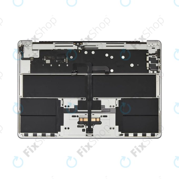 Top case keyboard frame for MacBook Air 15", A3114 (2024), with US keyboard and battery, Silver, 661-40267, Genuine Apple