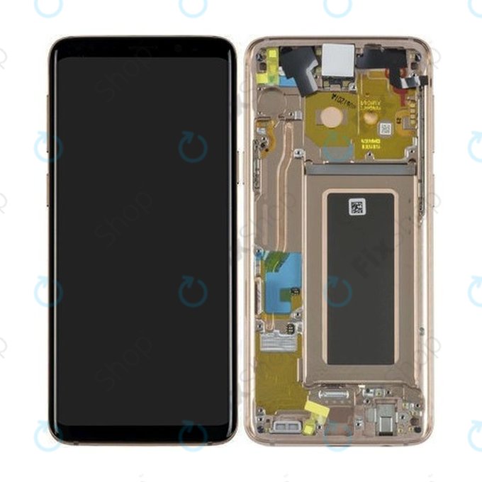 Samsung Galaxy S9 G960F - LCD Display + Touch Screen + Frame (Sunrise Gold) - GH97-21696E, GH97-21697E Genuine Service Pack