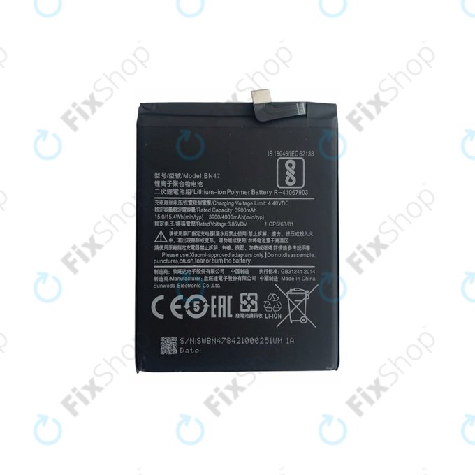 Xiaomi Mi A2 Lite (Redmi 6 Pro) - Battery BN47 4000mAh