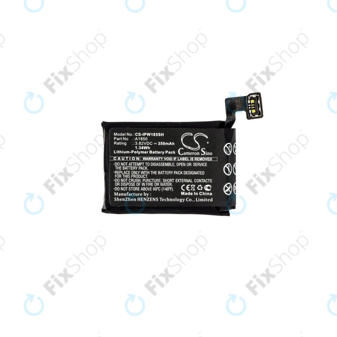 Battery for Apple Watch 3 42 mm, 350mAh, GPS + Cellular Version, Li-Pol, 3.82 V, A1850, HQ