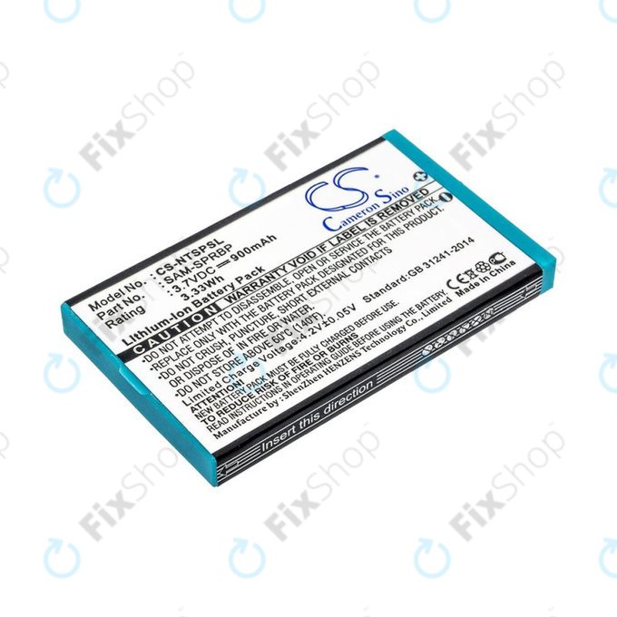 Battery for Nintendo Advance SP, AGS, 900mAh, Li-Ion, 3.7V, SAM-SPRBP, HQ