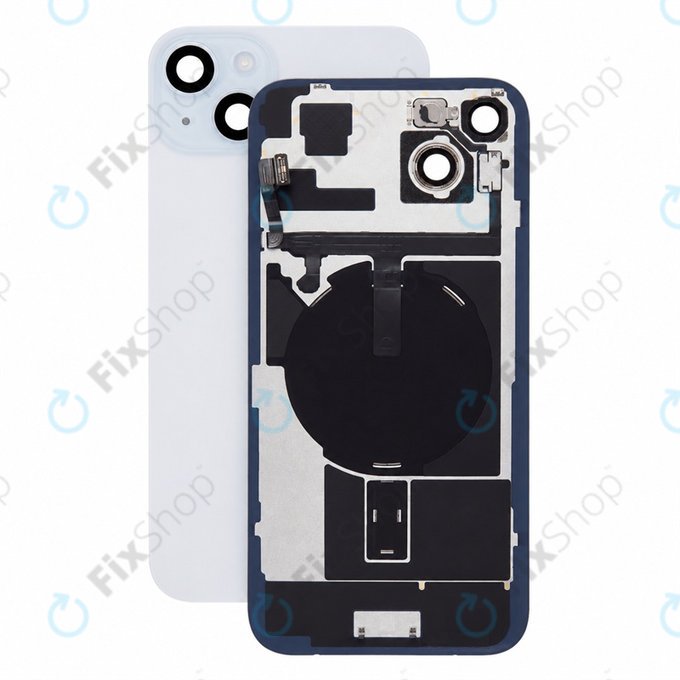 Rear Housing Glass for iPhone 15 Plus, Black, Pulled A