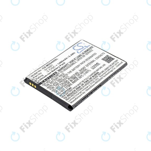 Battery for Navon Mizu D455, 1460mAh, Li-Ion, 3.7V, G13001, HQ