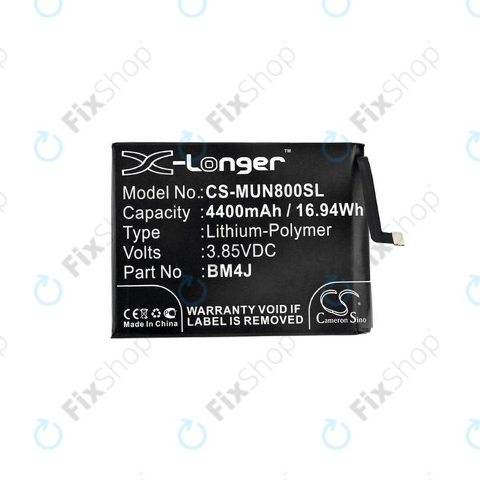 Battery for Xiaomi Redmi Note 8 Pro, 4400mAh, Li-Pol, 3.85 V, BM4J, HQ