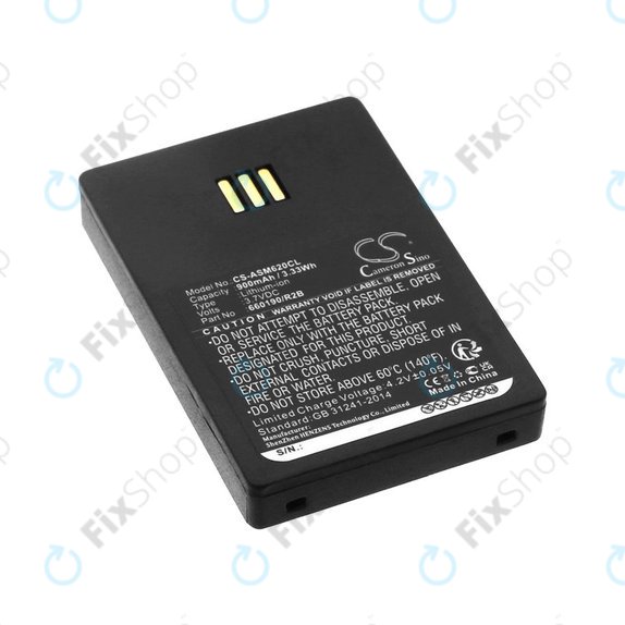 Battery for Siemens Openstage WL3, Ascom, Aastra, Innovaphone, 900mAh, Li-Ion, 3.7V, 660190/R2B, HQ