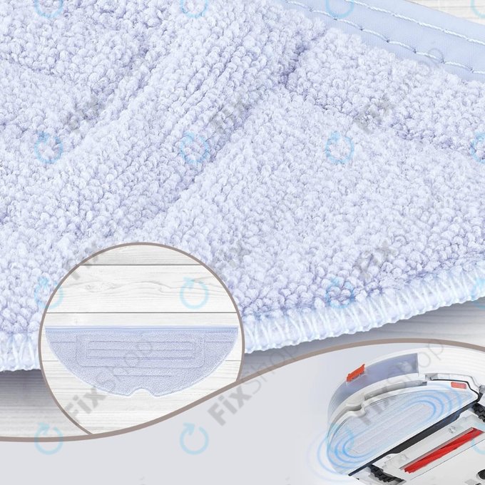 Mop Cloth, 2pcs, Microfiber for Xiaomi Roborock S7, S7+, S7 MaxV, S7 MaxV Ultra, S7 Pro Ultra, S8, S8+, T7S Plus
