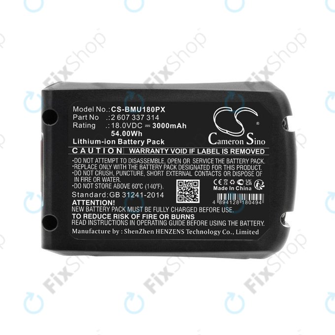 Bosch 18V - Battery 2 607 337 314 Li-Ion 18.0V 3000mAh HQ