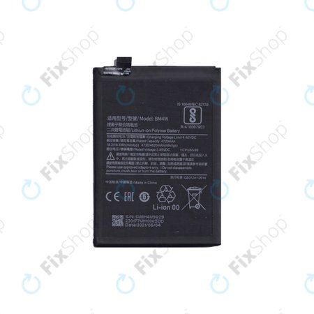 Batterie De Remplacement Pour Xiaomi Mi 10T Lite 5G / Redmi Note 9 Pro 5G - 4820mAh, Qualité BM4W - 9