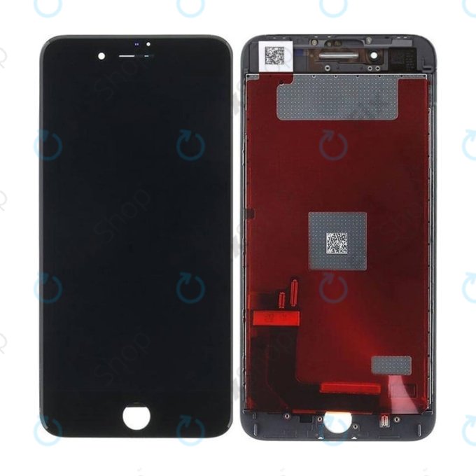 Display In-Cell for iPhone 8 Plus, Black, Touch Screen with Frame, FixPremium
