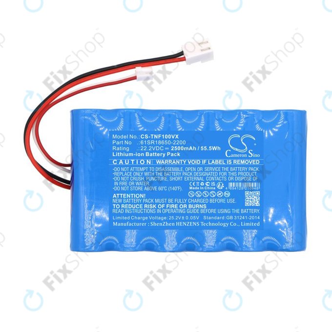 Battery for ETA Aquamaster 1230, Tineco iFloor Wet Dry Vacuum, 2500mAh, Li-Ion, 22.2V, 61SR18650-2200, HQ