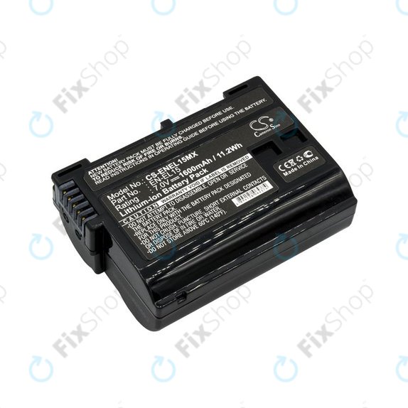 Battery for Nikon Coolpix D7000, 1600mAh, Li-Ion, 7V, EN-EL15, HQ