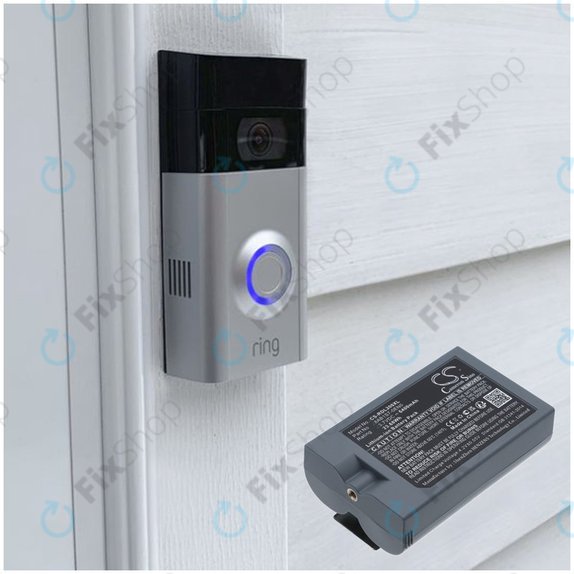 Battery for Ring Video Doorbell 2, 3, 4, 6400mAh, Li-Ion, 3.7V, 8AB1S7-0EN0, HQ
