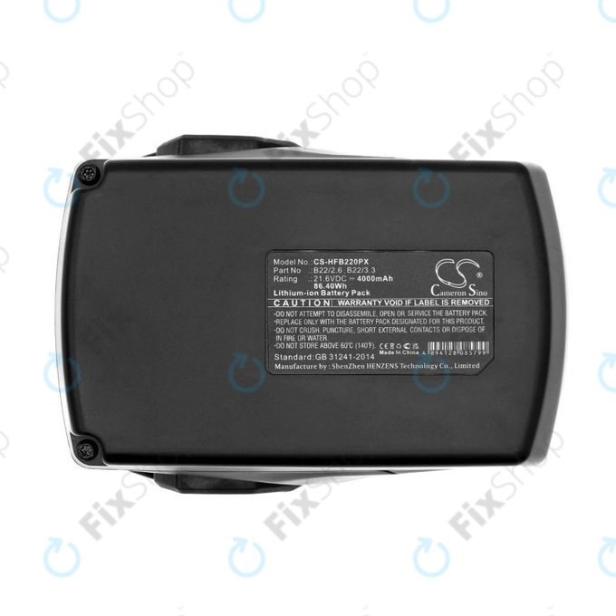 Battery for Hilti B22 Ag 125-A22, Wsr 22-A, 4000mAh, Li-Ion, 21.6V, B22/2.6, HQ