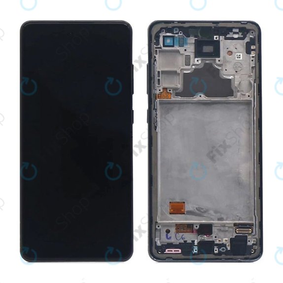 Samsung Galaxy A72 A725F, A726B - LCD Display + Touch Screen + Frame (Awesome Black) TFT