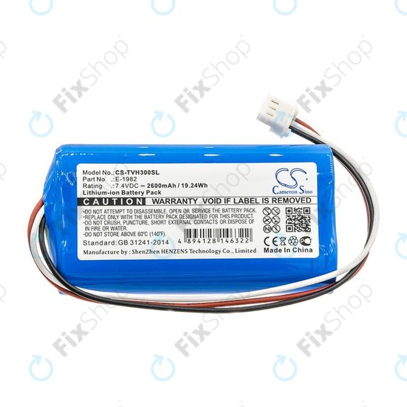 Battery for Televes H30FLEX, 2600mAh, Li-Ion, 7.4V, E-1982, HQ